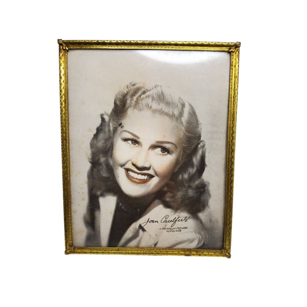 vintage 1940s-50s paramount pictures joan caufield signed framed photo